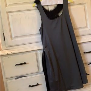 Silk gray formal dress